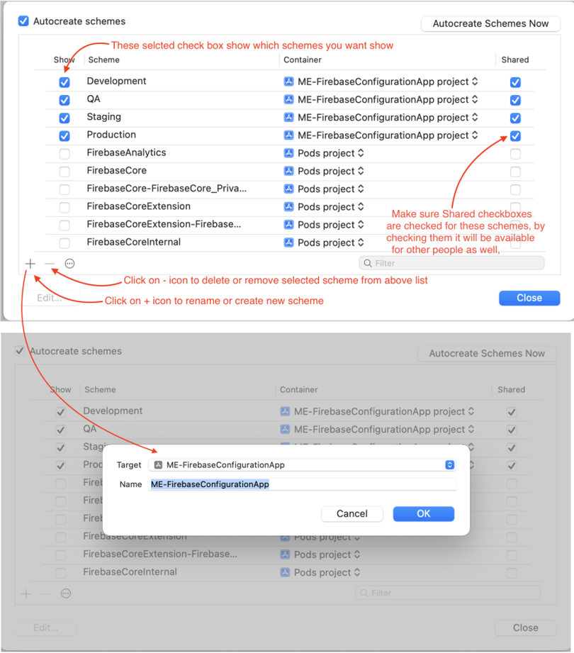 Add and update scheme configuration